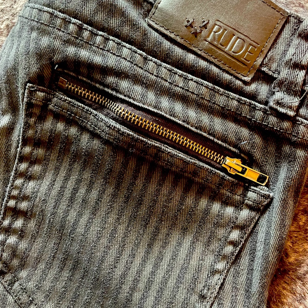 Rude Striped Pants- Goth